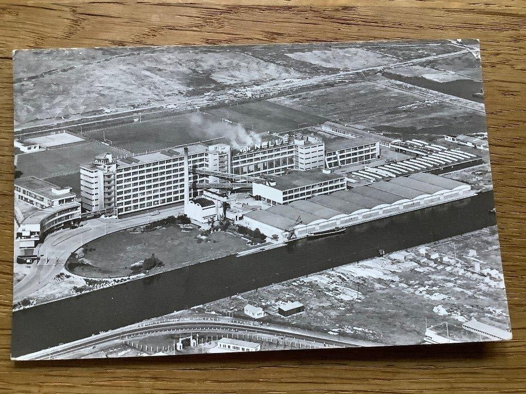 Rotterdam KLM Aerocarto  de erven Van Nelle, Ophalen of Verzenden, 1940 tot 1960, Gelopen, Zuid-Holland