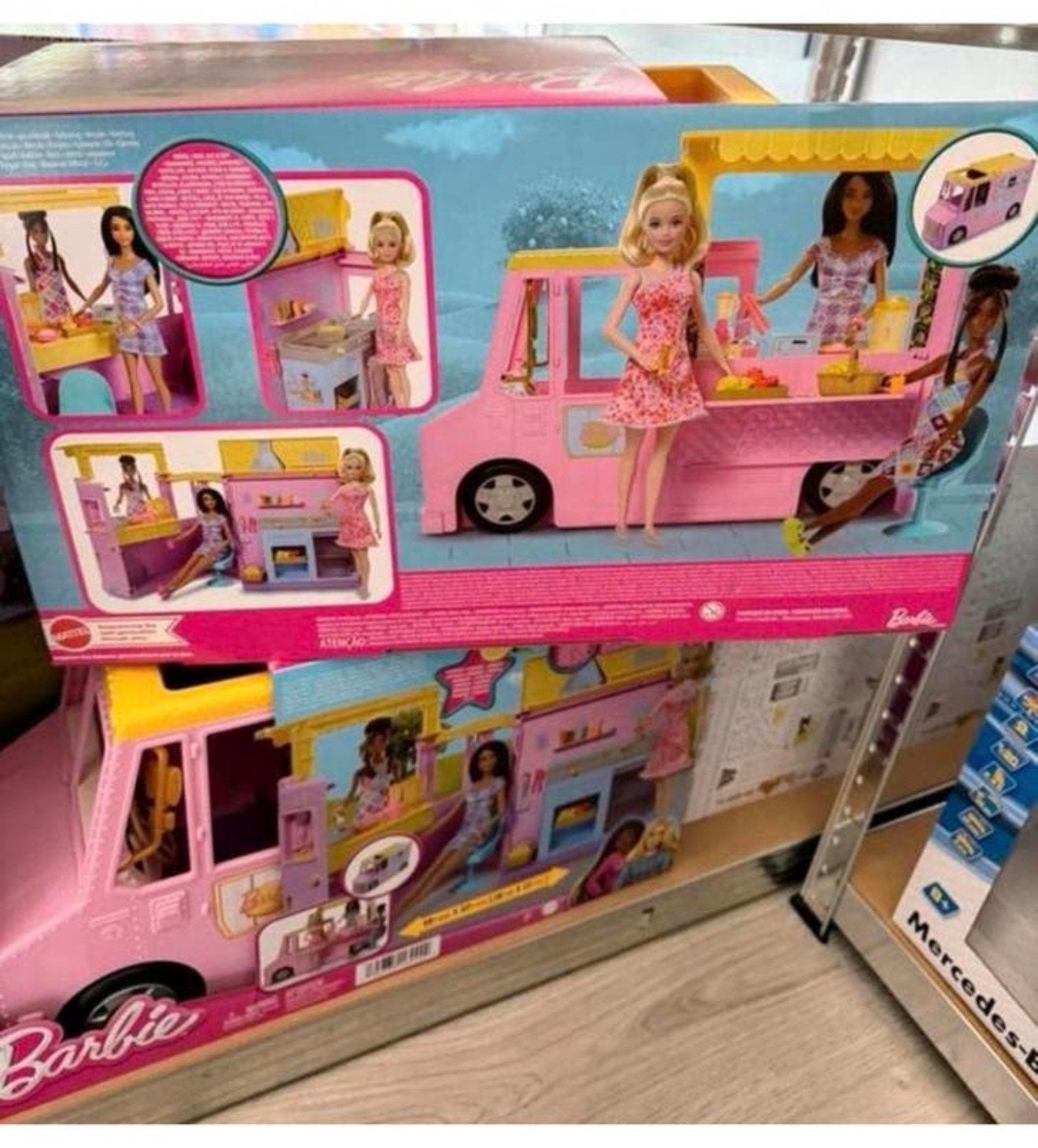 BARBIE Limonadewagen Speel-auto met accessoires Groot NIEUW, Barbie, Nieuw, Ophalen of Verzenden, H