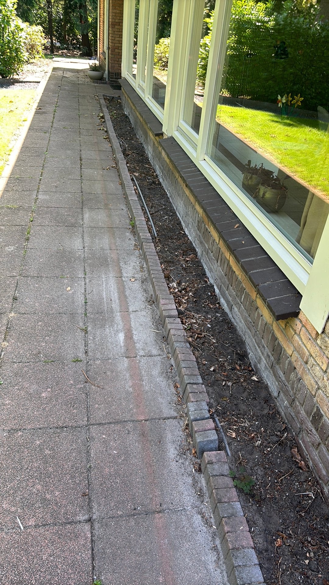 Betonklinkers waalformaat grijs/rood, Ophalen, Gebruikt, Klinkers, Minder dan 5 m²