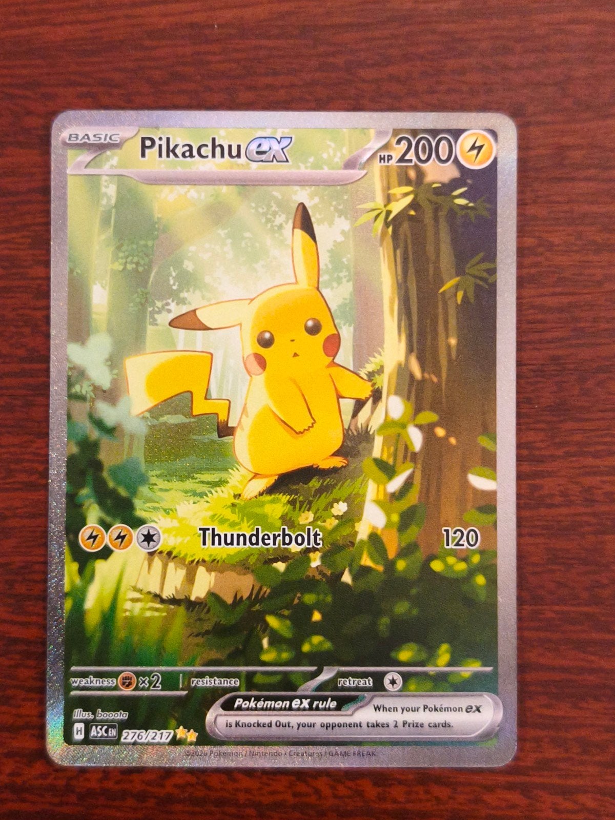 Pikachu EX 276/217 Full Art Pokémon Kaart, Ophalen of Verzenden, Zo goed als nieuw, Losse kaart, Foil