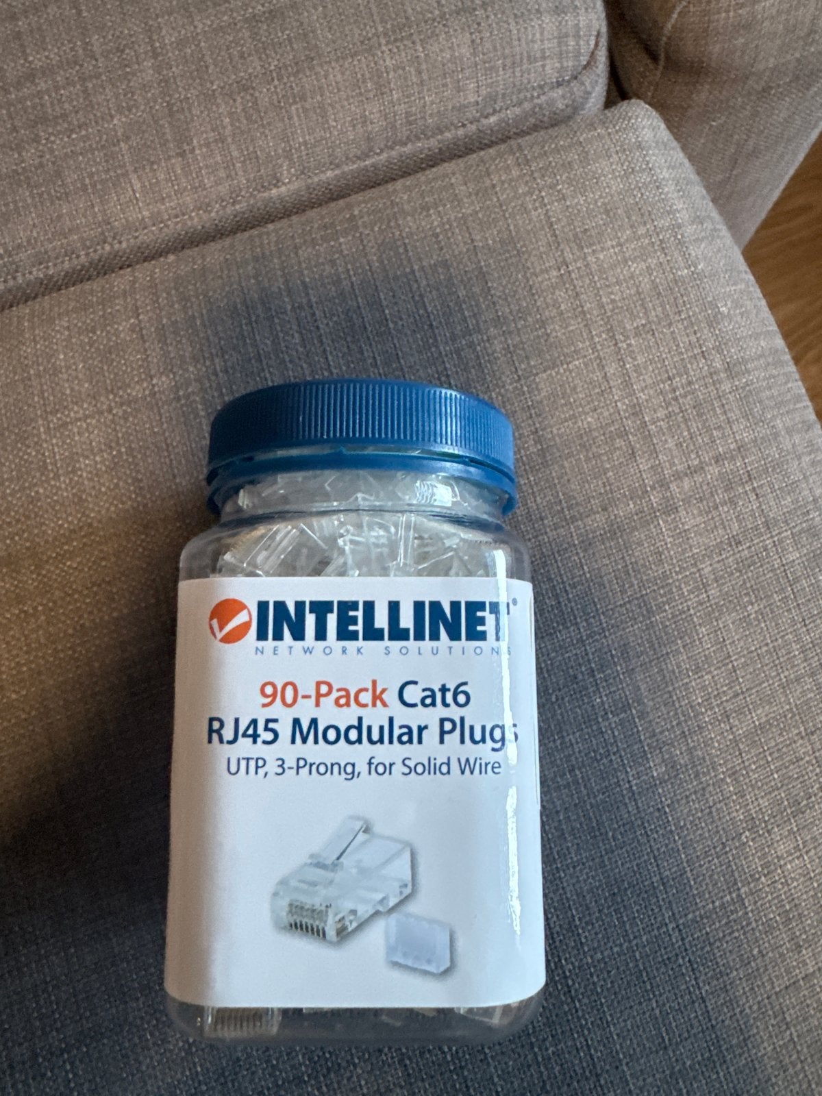 90x Cat6 RJ45 Modulaire Pluggen UTP 3-Prong voor Solid Wire, Ophalen of Verzenden, Nieuw