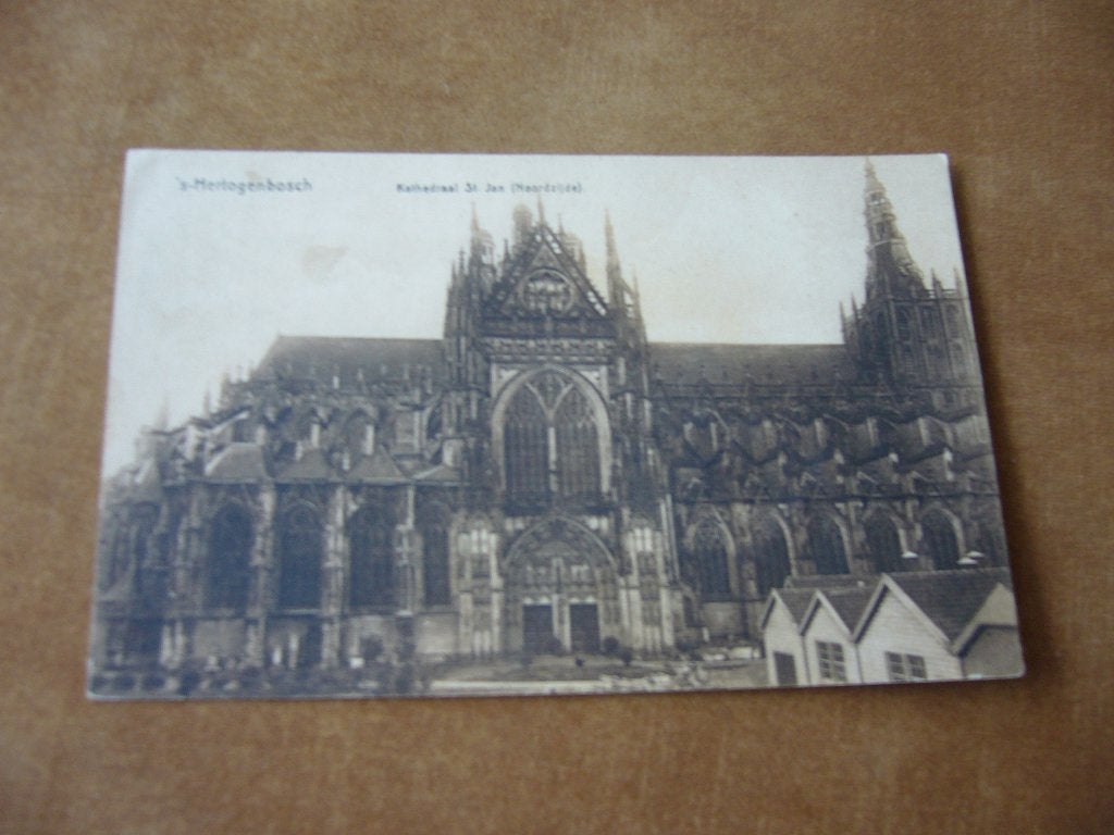 S, HERTOGENBOSCH  =  KATHEDRAAL ST. JAN  NOORDZIJDE  1924, Ophalen of Verzenden, 1920 tot 1940, Gelopen, Noord-Brabant
