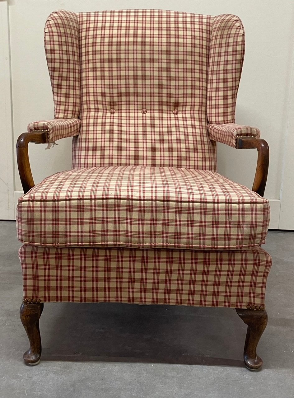 Antieke Vintage oor fauteuil, Ophalen, 75 tot 100 cm, Zo goed als nieuw, Nvt