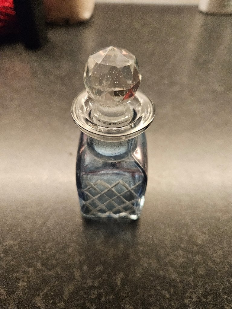 Parfumflesje India Blauw Glas Parfum Flesje, Verzenden, Gebruikt, Miniatuur
