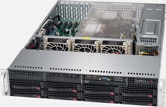 Rackmount Server Behuizing met Hot-Swappable Bays, Computers en Software, Ophalen, Gebruikt, Hot swappable onderdelen, Niet inbegrepen (alleen behuizing)