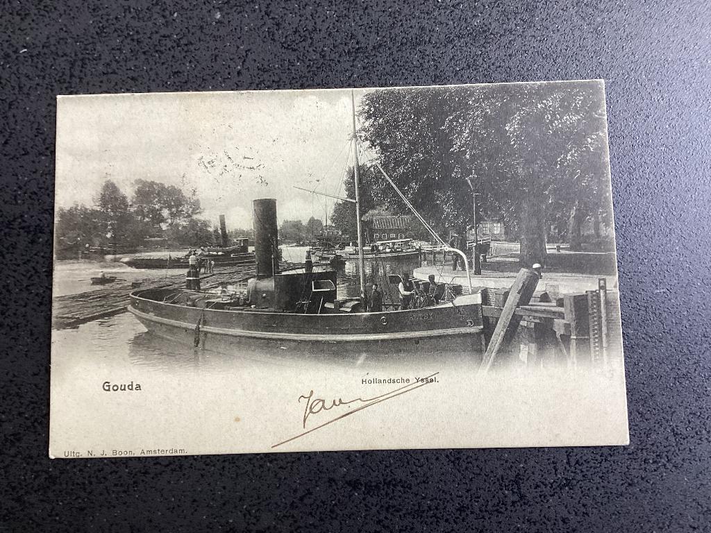 Gouda.  Sleepboot., Verzenden, Voor 1920, Gelopen, Zuid-Holland
