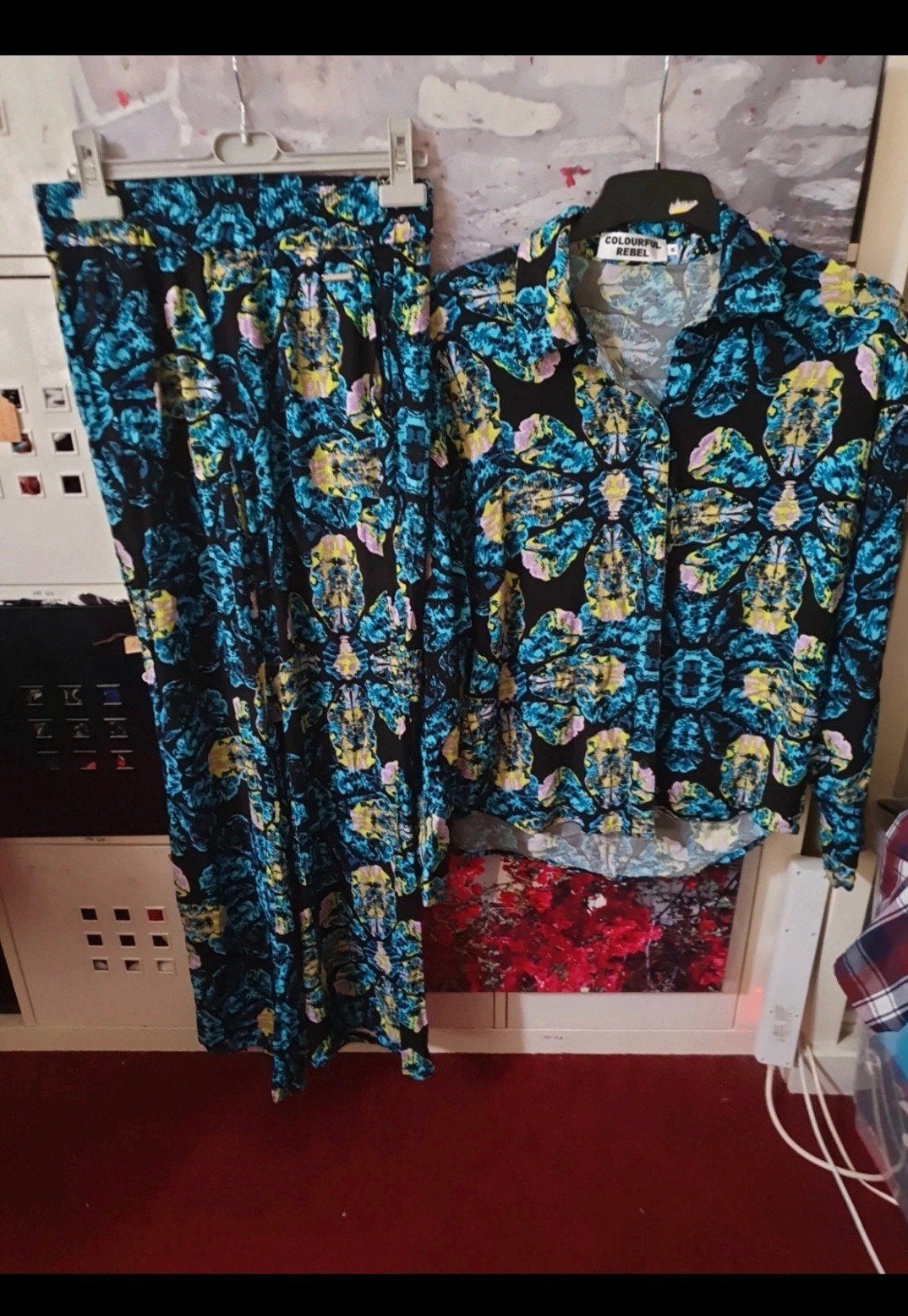 Colourful Rebel set: blouse en broek met bloemenprint, Colourful Rebel, Zo goed als nieuw, Maat 36 (S), Lang
