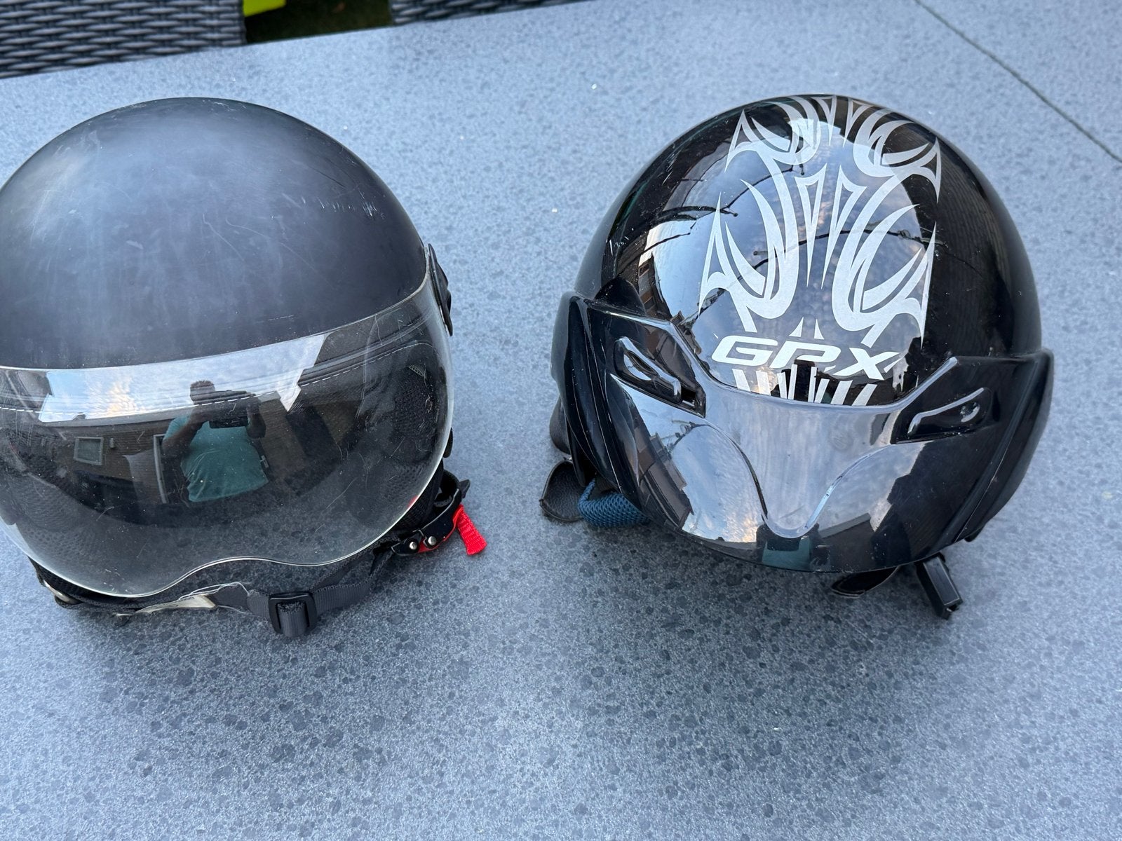 Set van 2 motorhelmen: AWAX en GRX - Maat M, Motoren, Overige merken, M, Heren, Jethelm