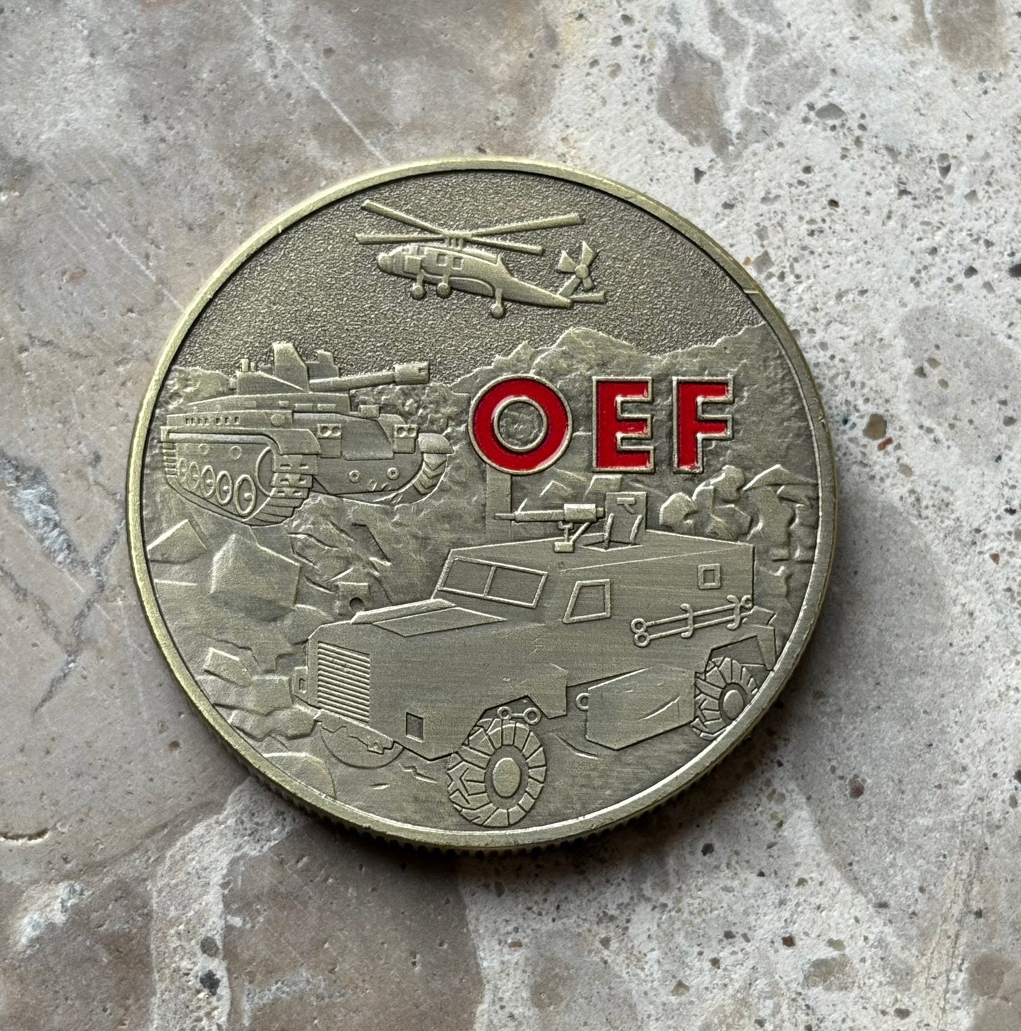US Army Operation Enduring Freedom Afghanistan coin, Ophalen of Verzenden, Landmacht, Amerika, Embleem of Badge