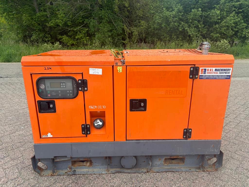 Atlas Copco QAS 20 kVA kubota aggregaat generatorset, Doe-het-zelf en Verbouw, Ophalen of Verzenden, Zo goed als nieuw, 30 kVA of meer