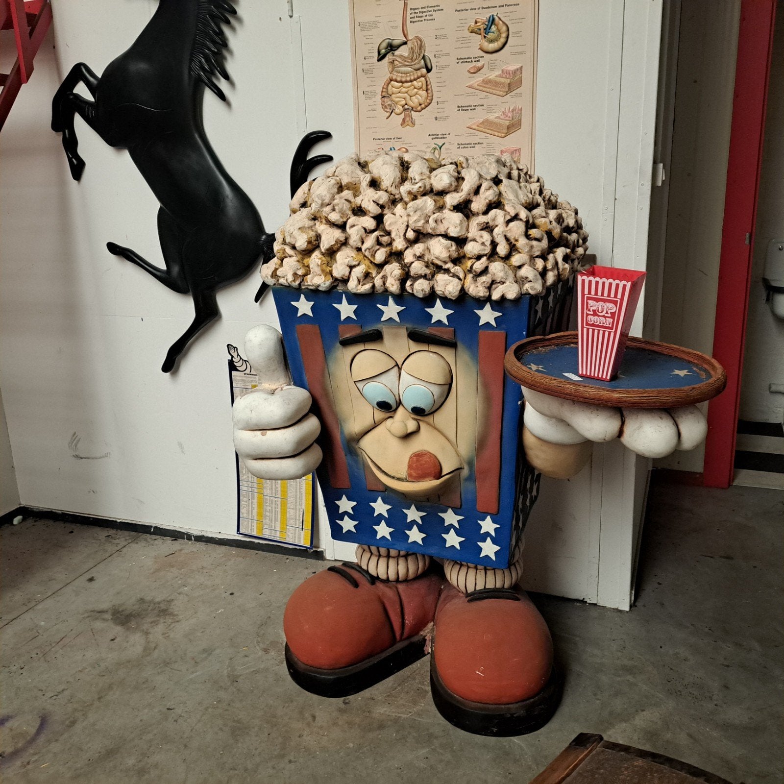 Popcorn mannetje reclame beeld Xxl, Verzamelen, Merken en Reclamevoorwerpen, Ophalen, Gebruikt, Reclamebord