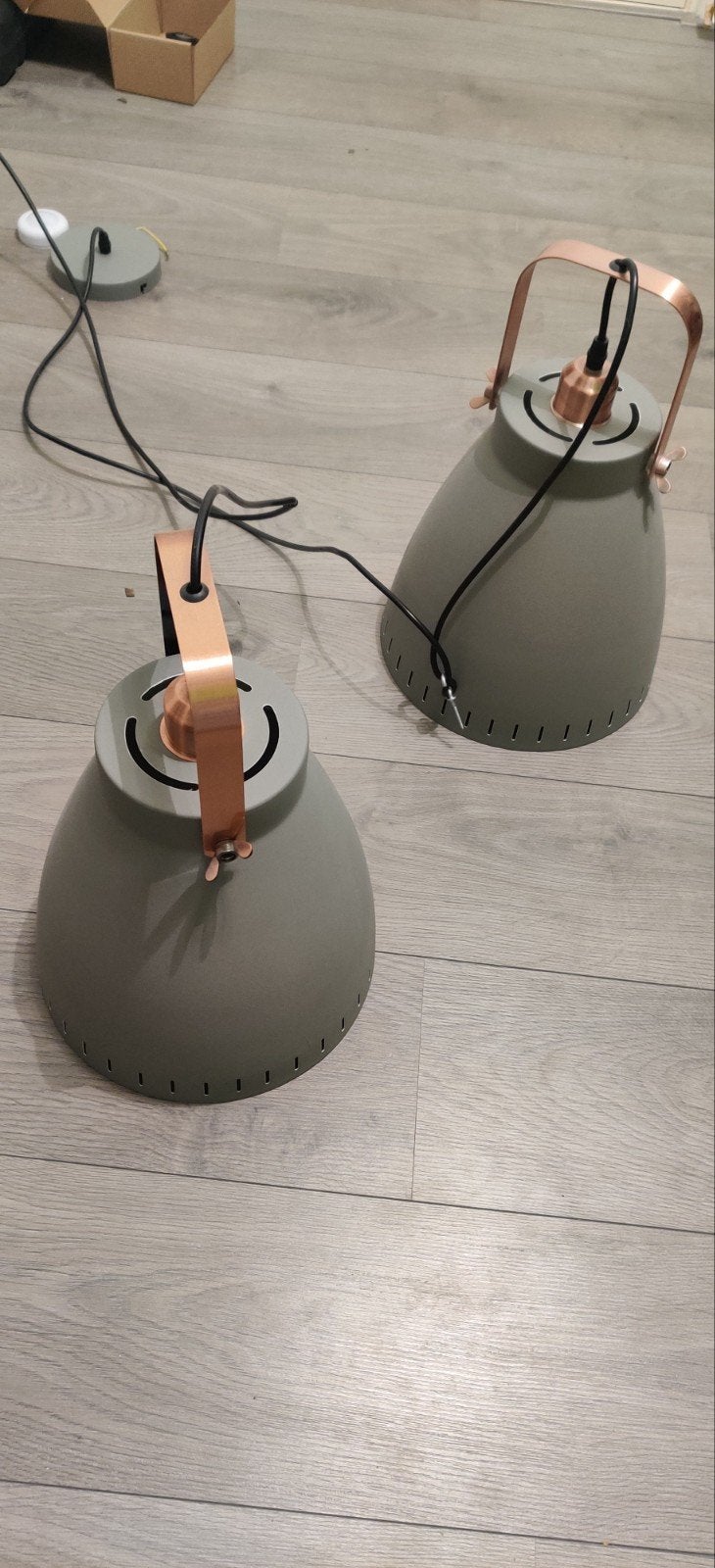 Set van 2 Present Time LM1428 hanglampen - Goede staat, Ophalen, Gebruikt, Metaal, Modern, Industrieel