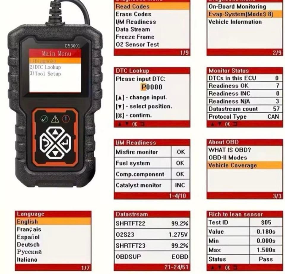 OBD2 Scanner Uitlezen & Resetten Foutcodes, Auto diversen, Autogereedschap, Nieuw, Ophalen of Verzenden