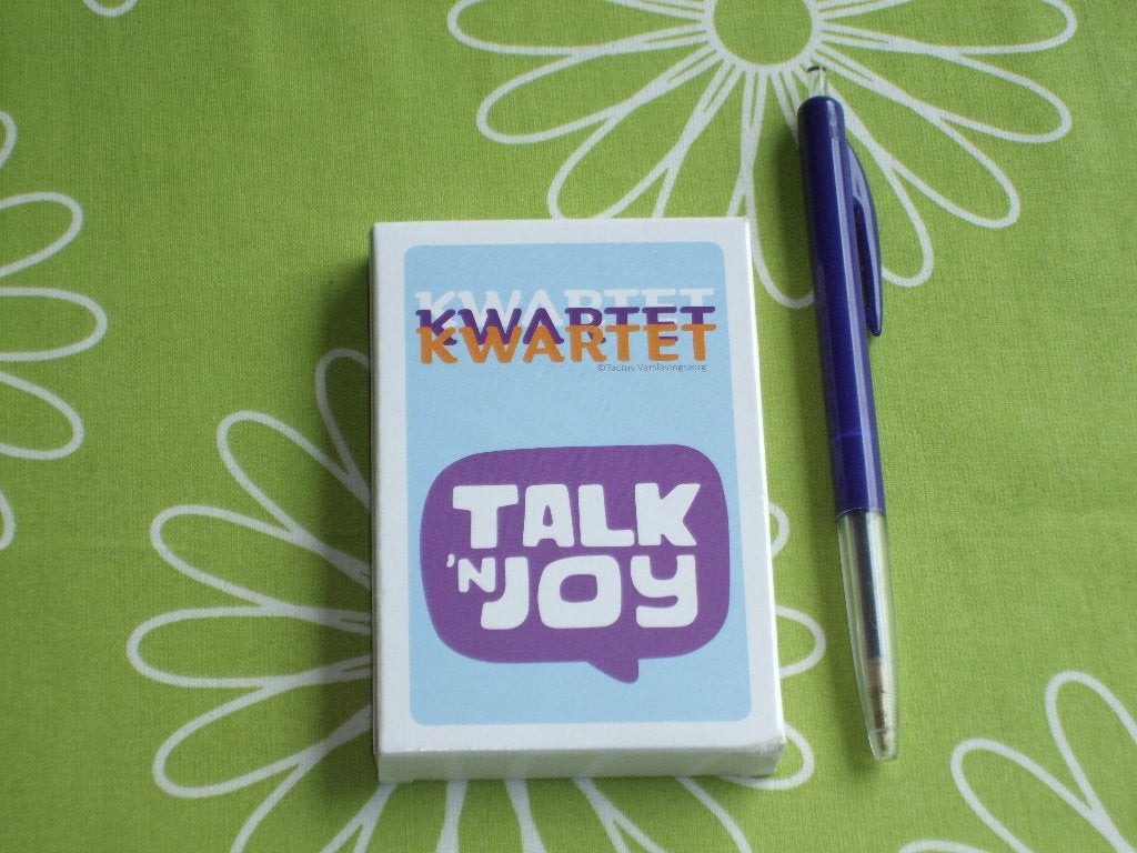 Talk 'n joy kwartet van Tactus verslavingszorg, Ophalen of Verzenden, Zo goed als nieuw, Kwartet(ten)
