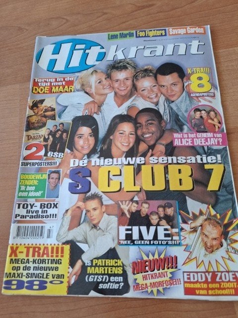 Hitkrant 1999 S Club 7 Doe Maar Foo Fighters Patrick Martens, Verzenden, 1980 tot heden, Nederland, Tijdschrift