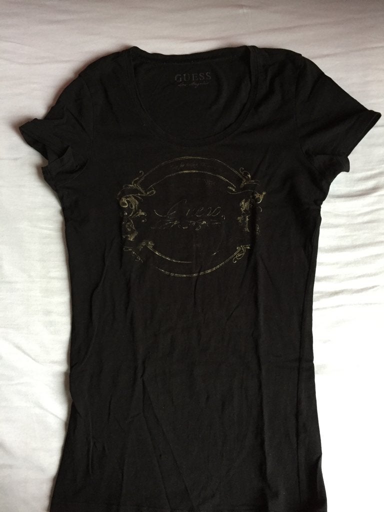 shirt Guess zwart S top, Guess, Zwart, Ophalen of Verzenden, Korte mouw