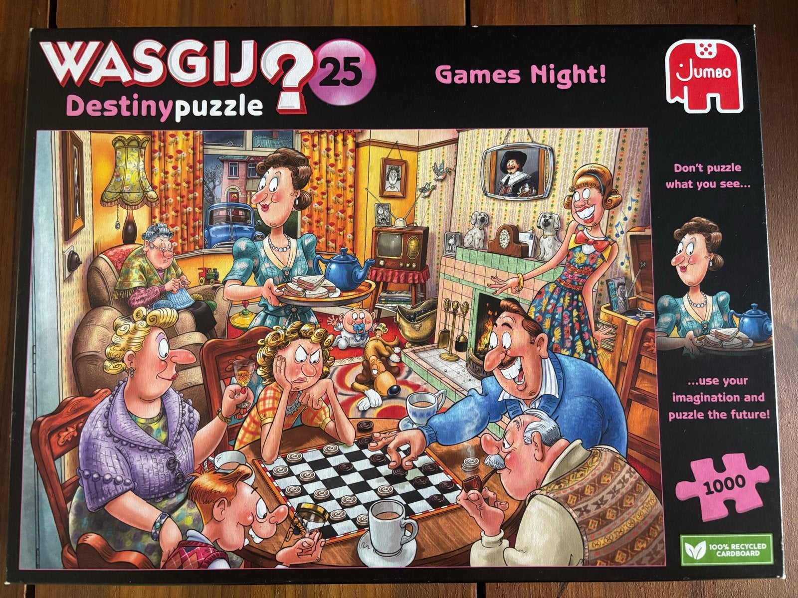 Wasgij Destiny 25 Games Night! Legpuzzel 1000 stukjes, Ophalen, 500 t/m 1500 stukjes, Zo goed als nieuw, Legpuzzel