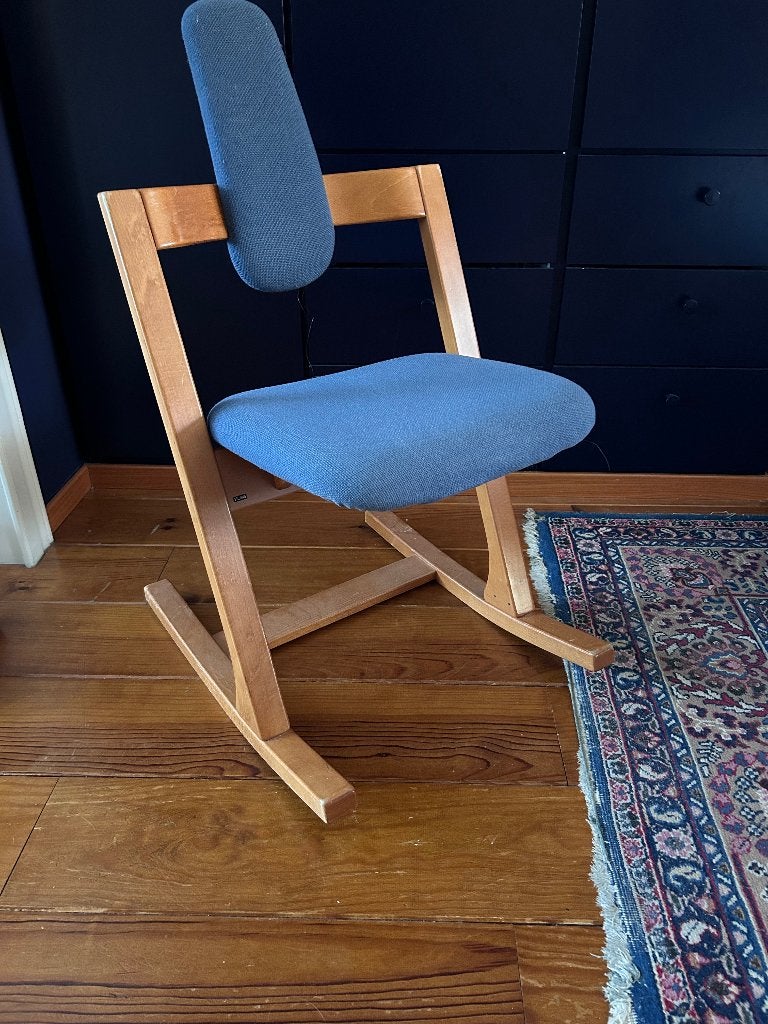 Stokke Varier Pendulum, Ophalen, Gebruikt, Blauw, Stof