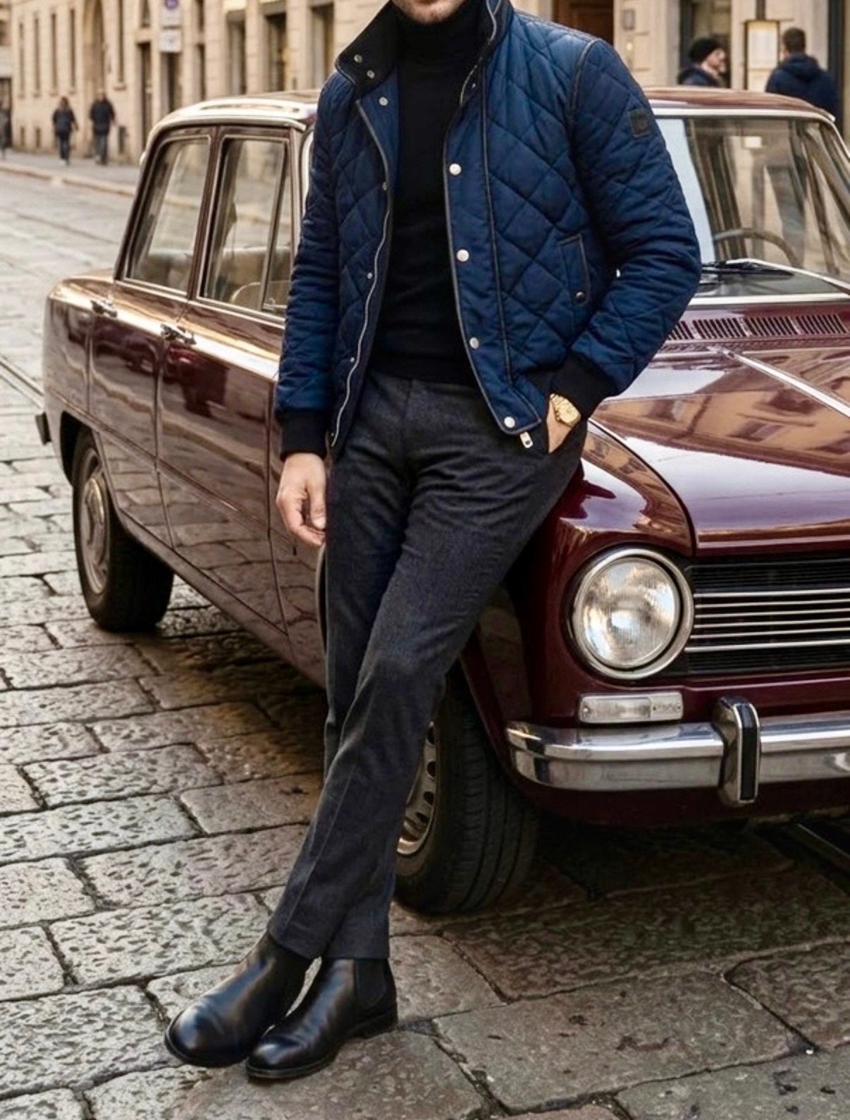 Burberry London Navy Gewatteerde Bomberjack, Ophalen of Verzenden, Zo goed als nieuw, Maat 46 (S) of kleiner, Blauw
