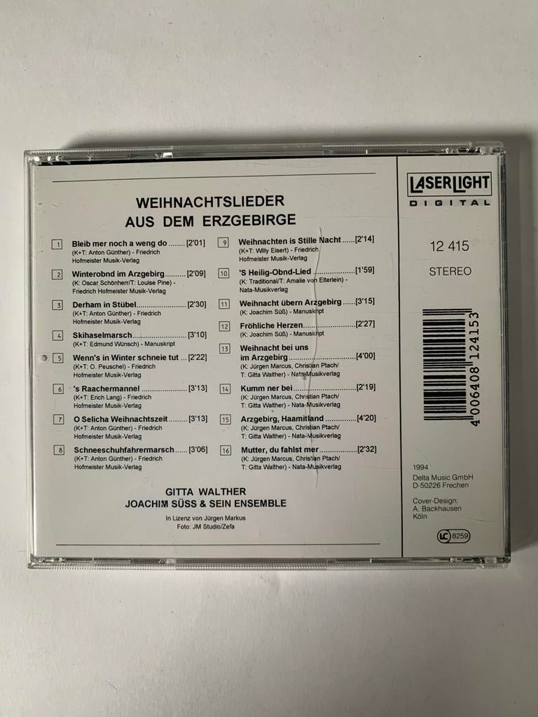 Gitta Walther & Joachim Süß - Weihnachtslieder CD, Ophalen of Verzenden, Zo goed als nieuw, Kerst