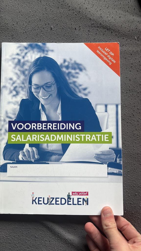 Keuzedeel salarisadministratie, Boeken, Ophalen of Verzenden, Zo goed als nieuw, Overige niveaus