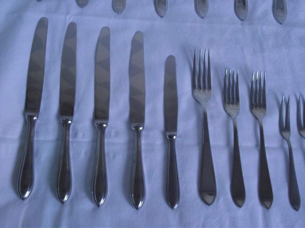 102 RVS puntfilet bestek Inoxa Classique inox Amefa 1960 p s, Antiek en Kunst, Antiek | Bestek, Ophalen of Verzenden