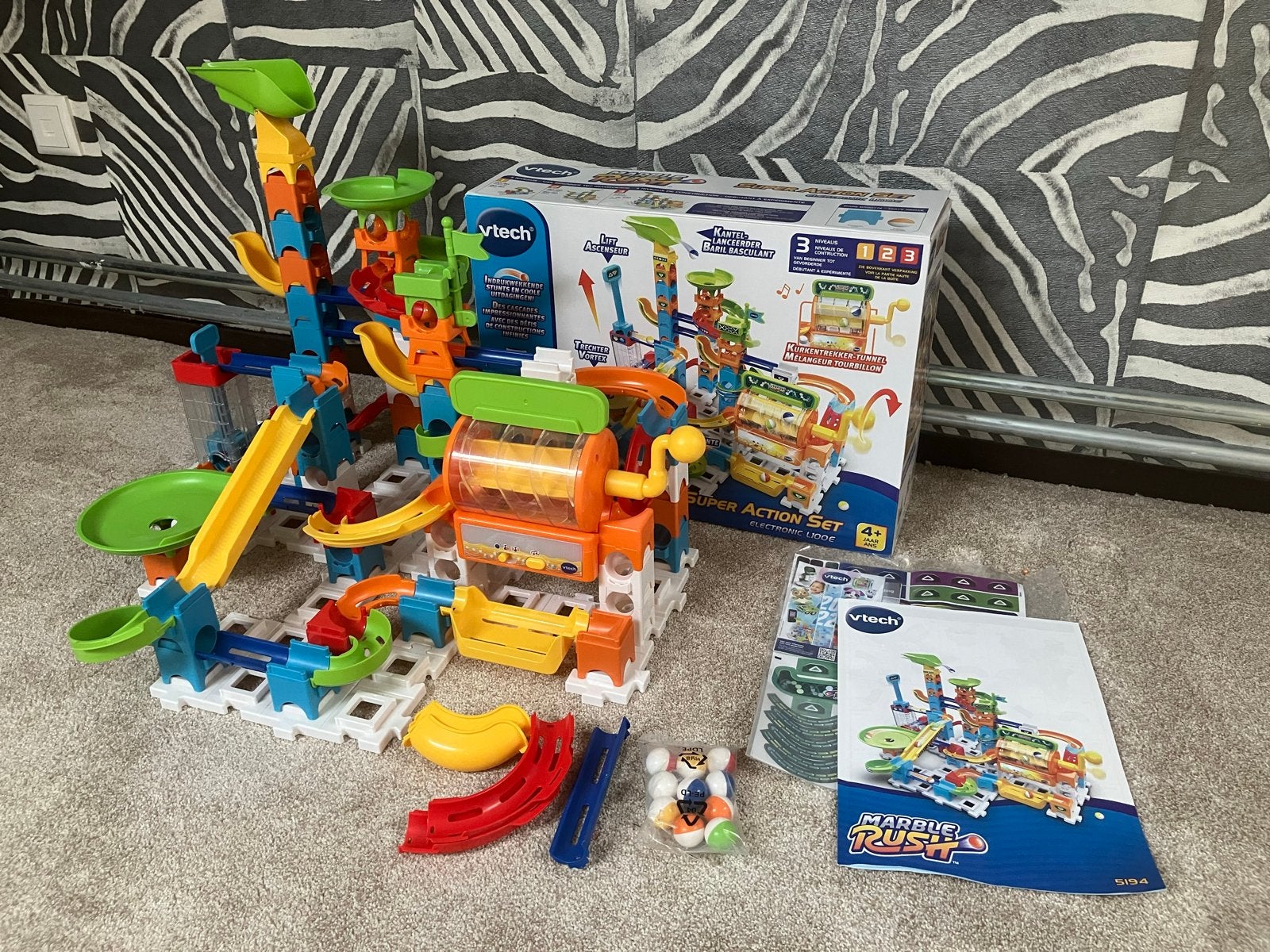 VTech Marble Rush Super knikkerbaan | ZGAN licht geluid, Kinderen en Baby's, Ophalen of Verzenden, Zo goed als nieuw, 6 jaar of ouder