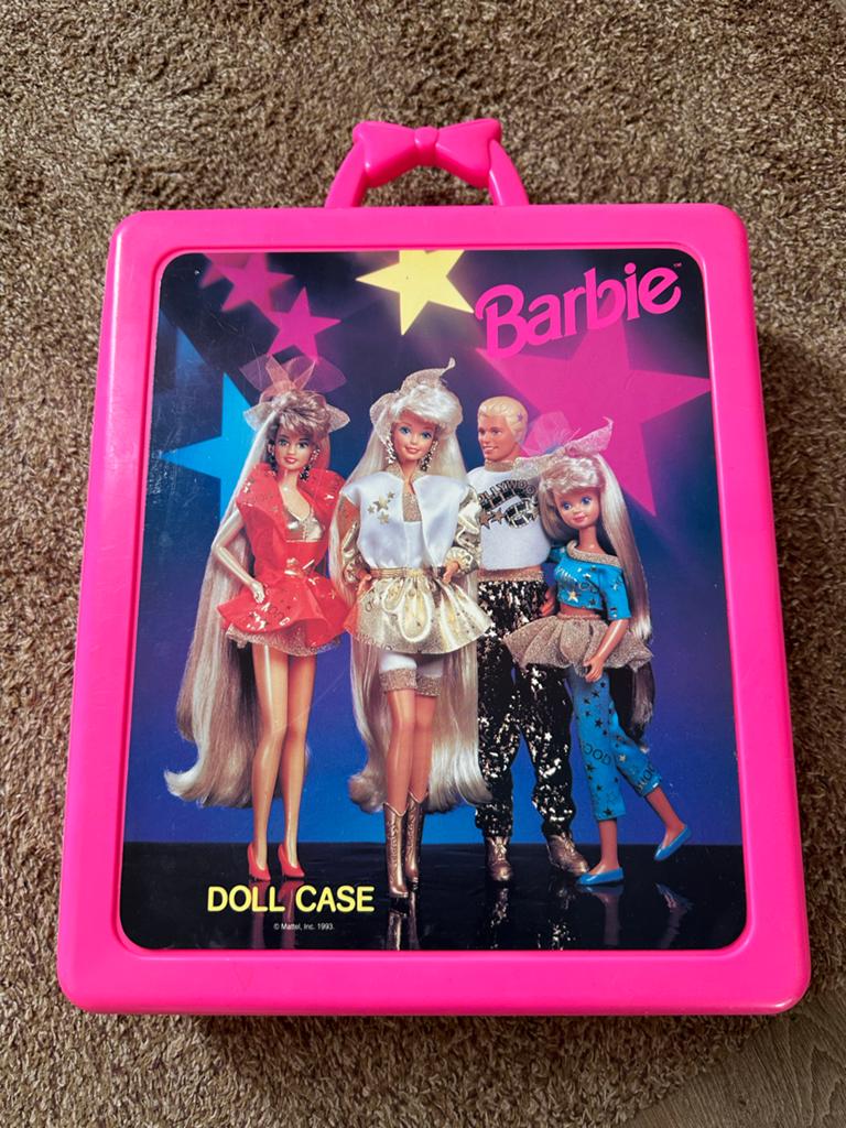 Vintage Barbie Doll Case - Roze Koffer uit de Jaren '90, Ophalen, Gebruikt, Barbie