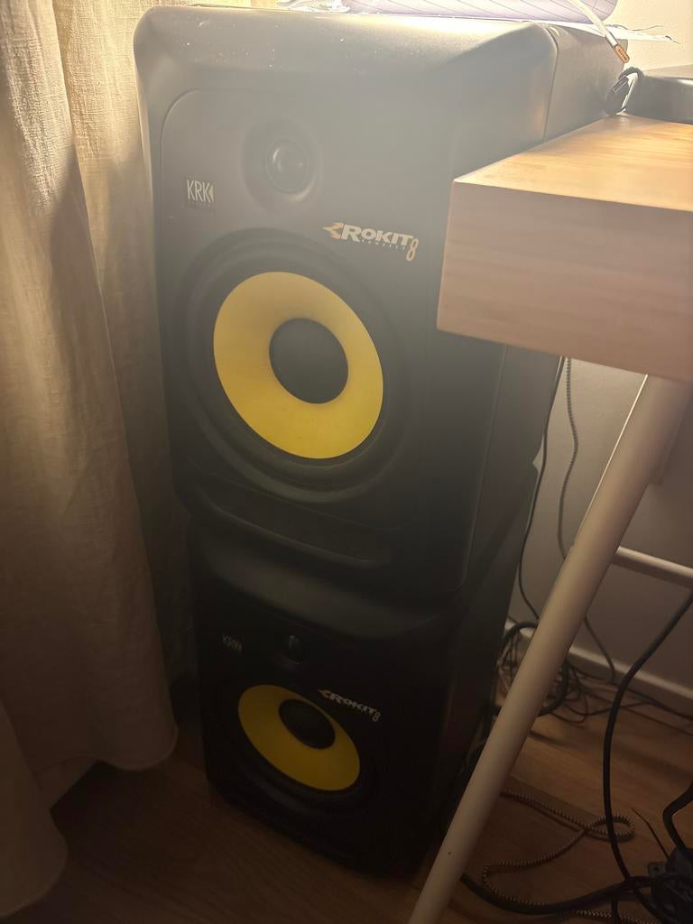 KRK Rokit 8 G3 Studio Monitoren (Set van 2), Overige merken, Ophalen of Verzenden, Zo goed als nieuw, 120 watt of meer