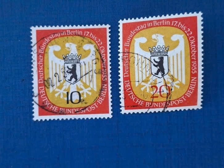 Postzegel Berlijn 1956 Serie Federatie Duitsland 28-07, Ophalen of Verzenden, BRD, Gestempeld