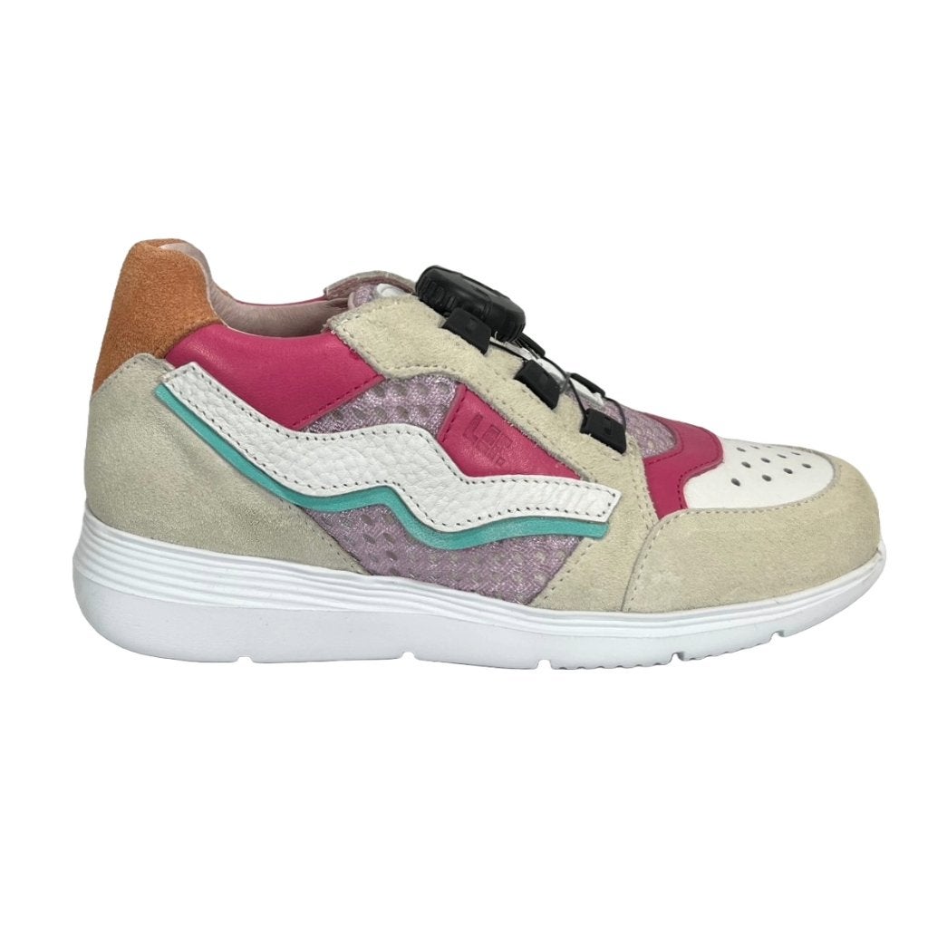 LEF maat 37 sneaker beige/multi colour leer - SUPER SALE, LEF BY PIEDRO, Meisje, Nieuw, Ophalen of Verzenden