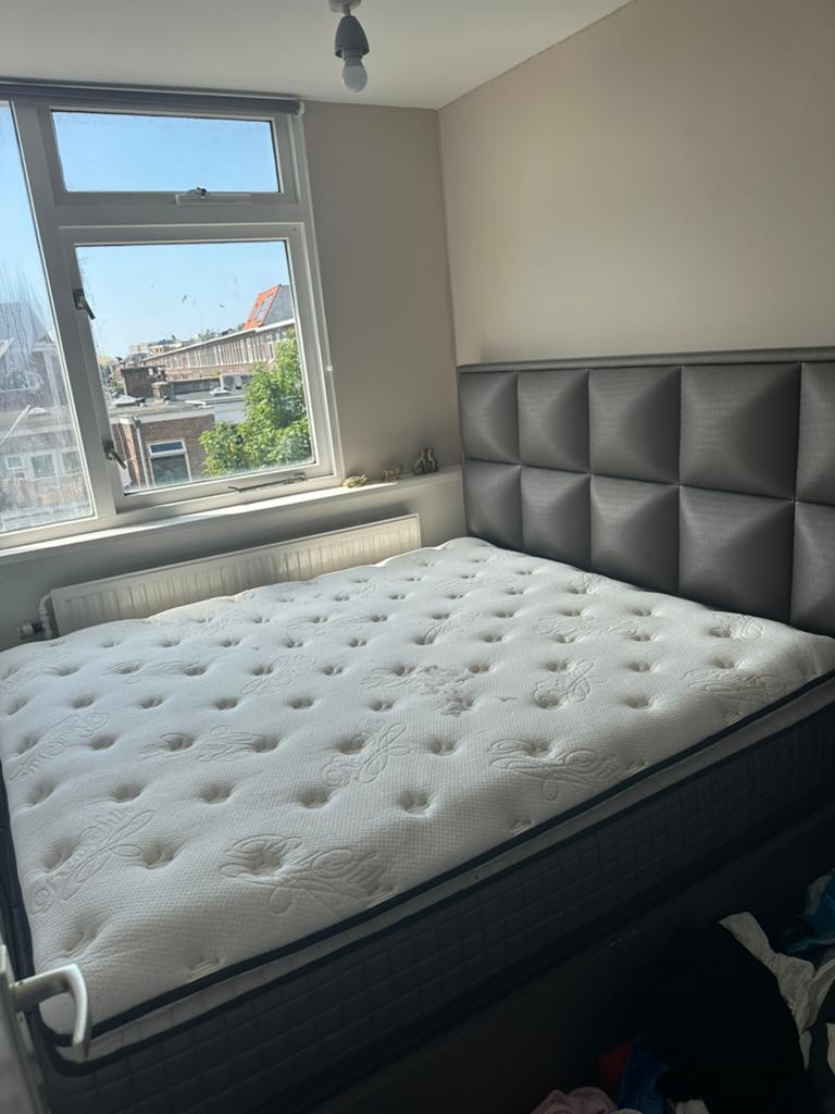 Boxspring eric kuster styl, Ophalen, Zo goed als nieuw, Tweepersoons, 160 cm