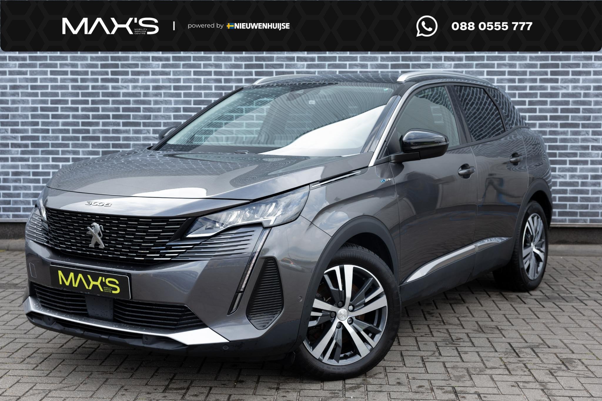 Peugeot 3008 1.6 HYbrid 225 Blue Lease Allure | Achteruitrij, 4 cilinders, Leder en Stof, Plug-in hybride, Bedrijf