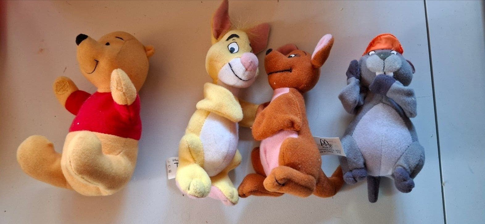 Set van 4 Disney knuffels: Winnie de Poeh en vrienden, Disney, Overige typen, Ophalen of Verzenden, Meerkleurig