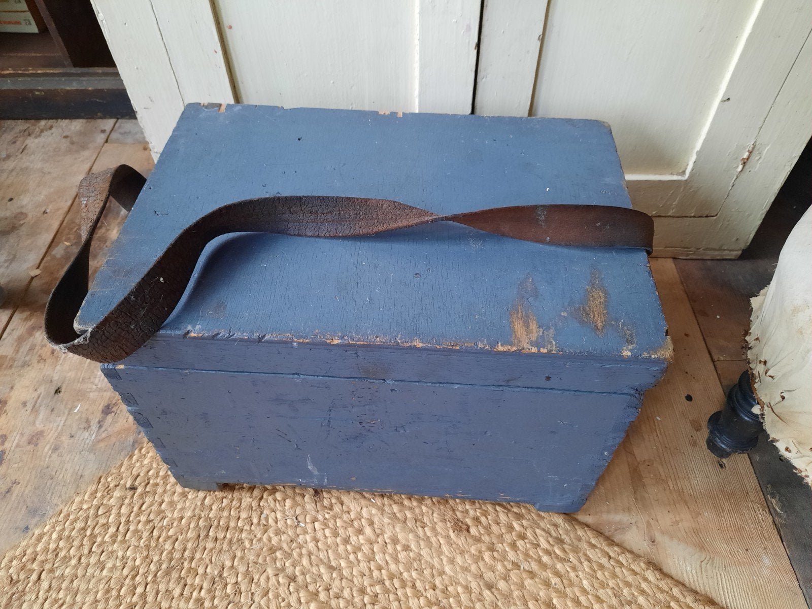 Oude kist viskist koffer houten brocante, Ophalen of Verzenden