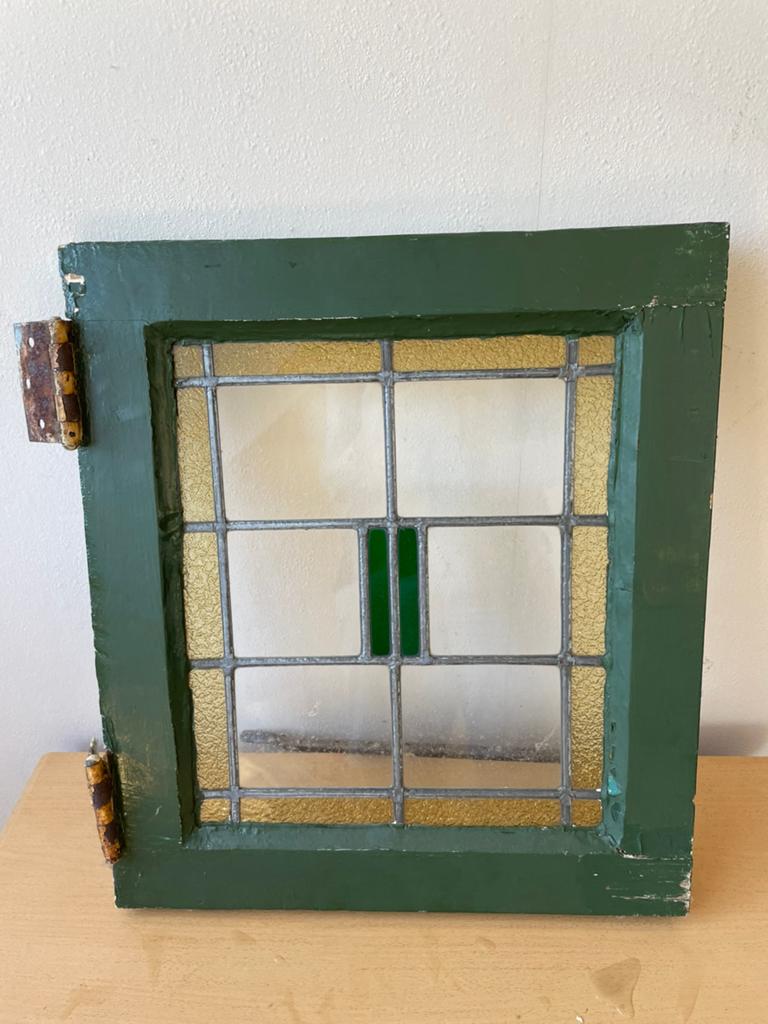 Glas in lood met kozijn, Ophalen, Zo goed als nieuw, Glas in lood, Minder dan 80 cm