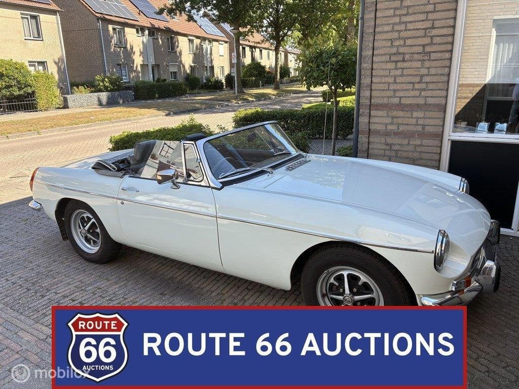 MG MGB | 1973 | Route 66 Auctions, Auto's, Oldtimers, Bedrijf, Te koop, MG, Benzine, Overige carrosserieën, Handgeschakeld, Zwart