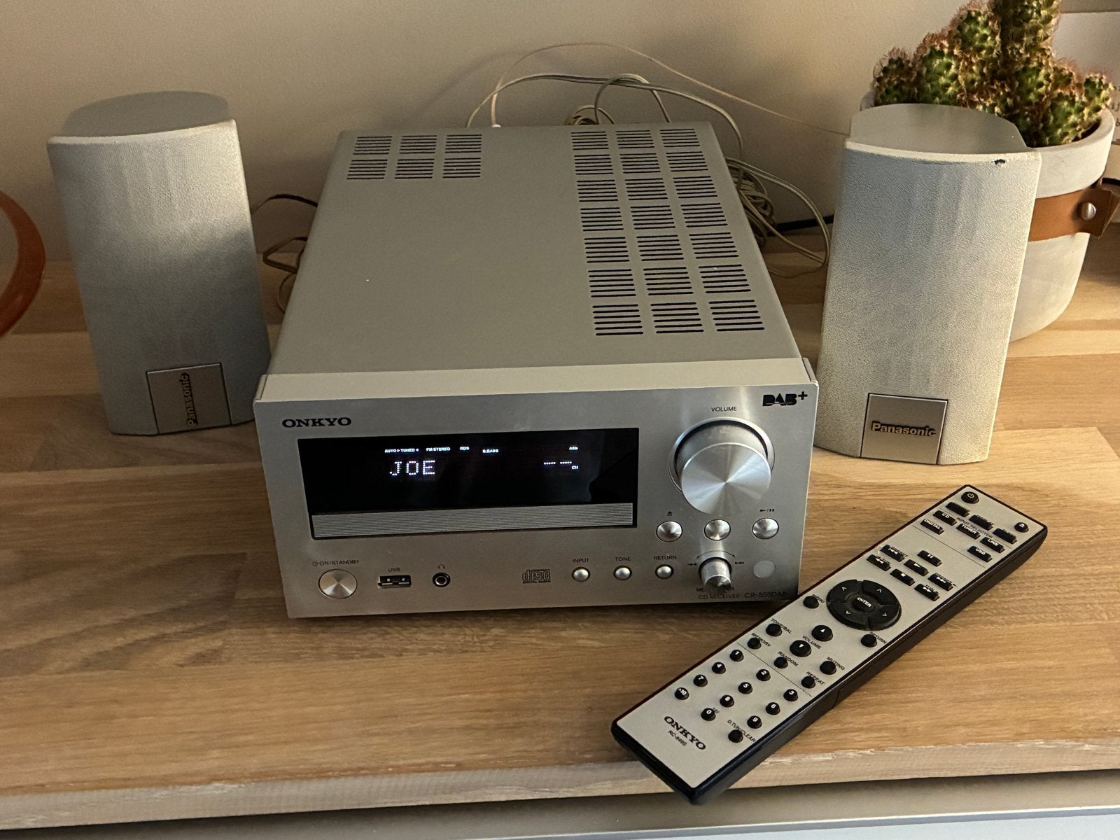 Onkyo CR-555DAB CD Receiver met DAB+ en Panasonic speakers, Overige merken, Gebruikt, Ophalen of Verzenden, Microset