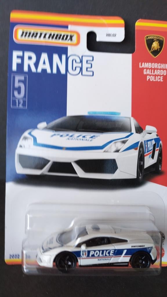 Lamborghini Gallardo Police 1:64 3inch Matchbox Pol, Auto, Nieuw, Matchbox, .