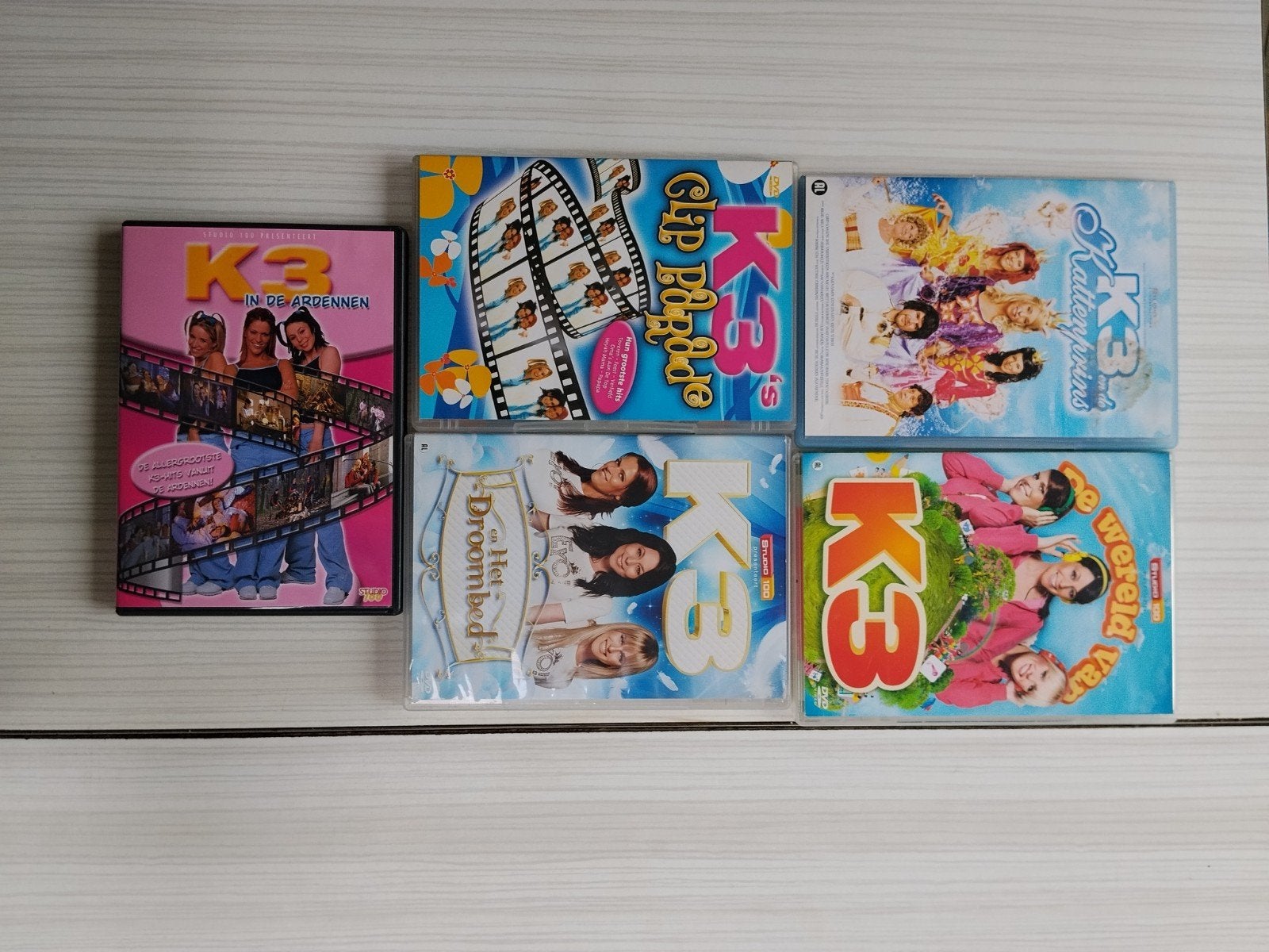 Grote collectie K3 DVD's - Diverse films en shows, Gebruikt, Alle leeftijden, Familie, Box/collectie