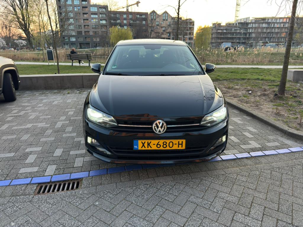 Volkswagen Polo 1.0 TSI 95pk 7-DSG 2019 Zwart, Stof, 40 €/maand, Zwart, 95 pk
