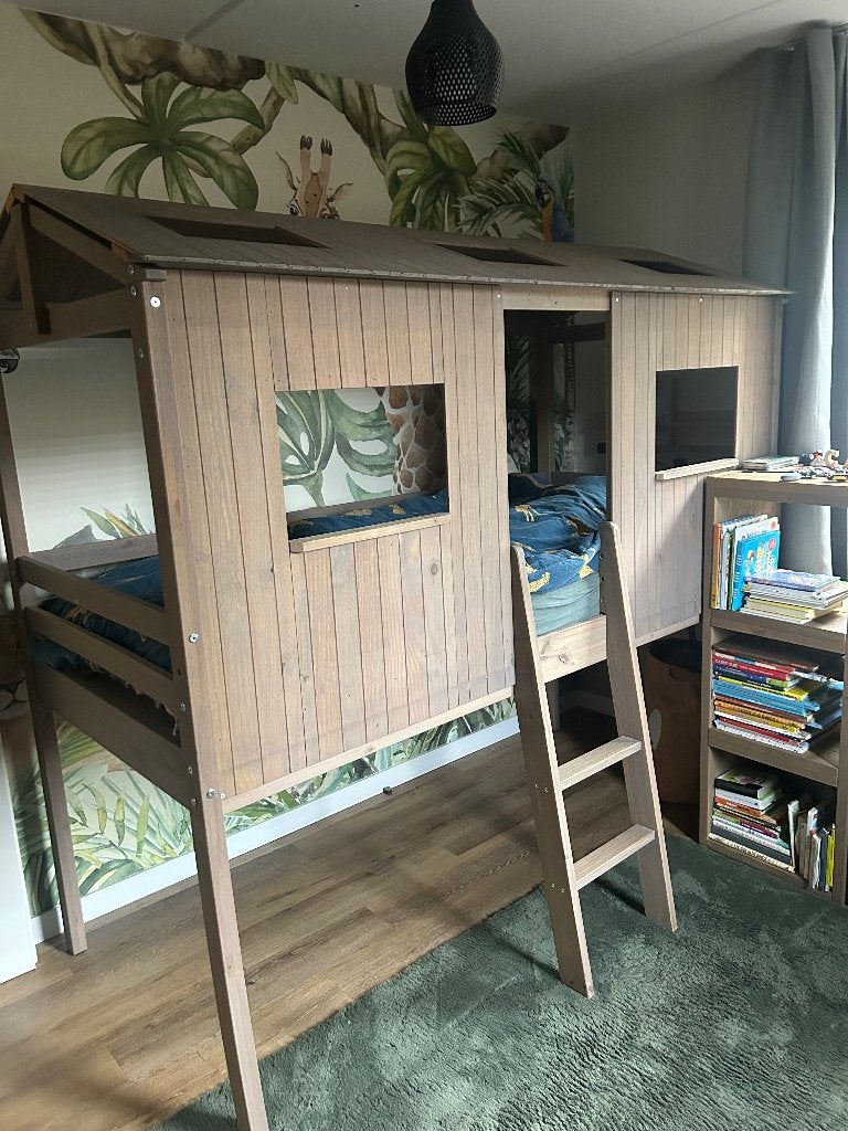 Boomhutbed 90x 200, Ophalen, Gebruikt, 90 cm, Eenpersoons