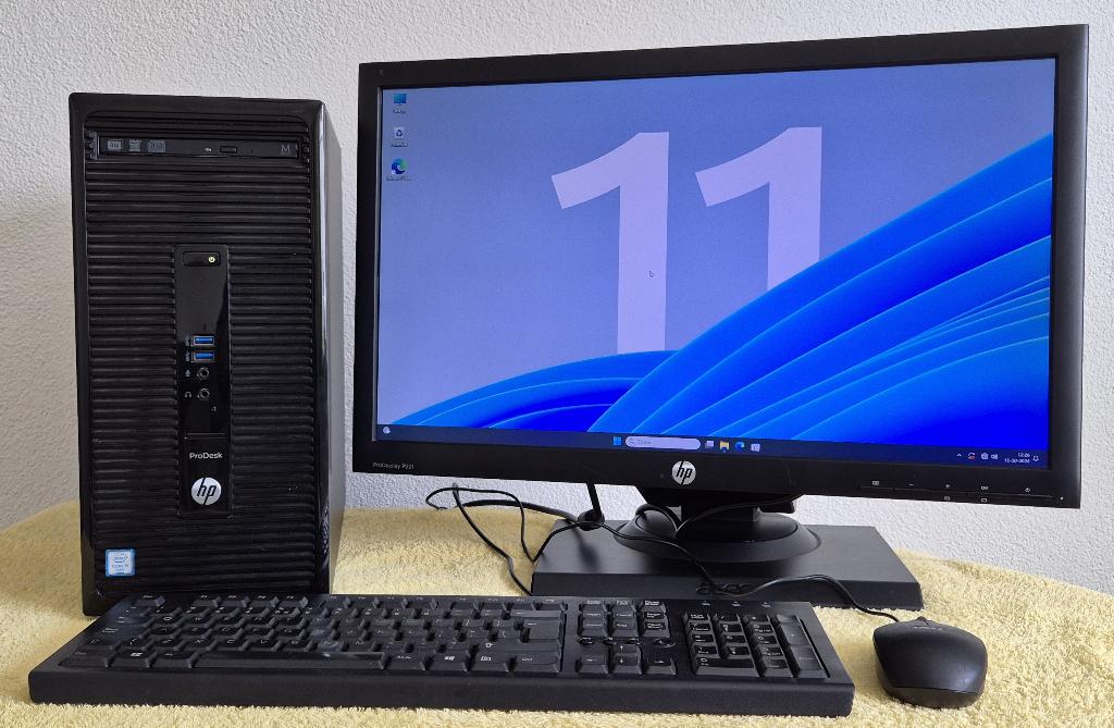 HP i5 Computer Incl 24 Inch Grote LCD Win 11 Koopje, Computers en Software, Desktop Pc's, Hp, Met monitor, 8 GB, Refurbished