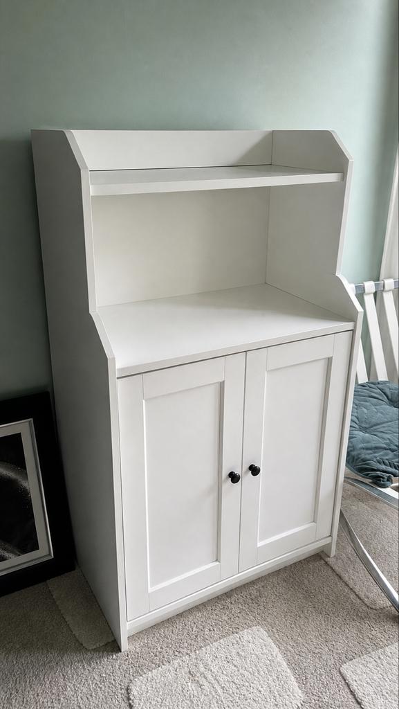IKEA Hauga Opbergkast met deuren en open vakken, Ophalen, Overige materialen, 100 tot 150 cm, 50 tot 100 cm