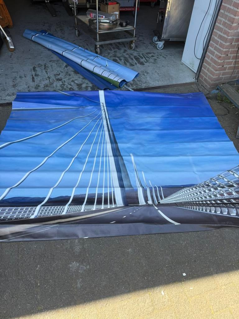 Tuin doek brug wandbekleding/ afscheiding dubbelzijdig, Ophalen, Zo goed als nieuw, IJzer, Tuinhek