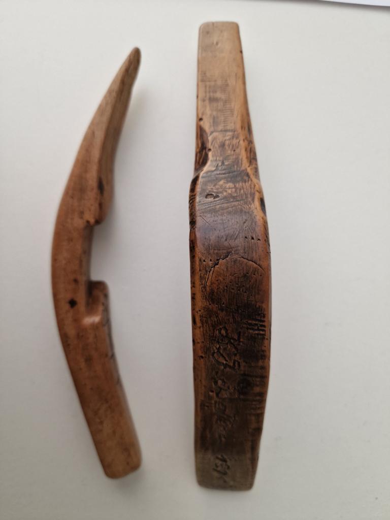 Antieke houten weefspoelen - set van 2, Ophalen of Verzenden