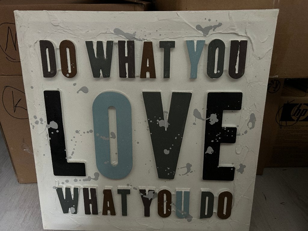 canvas schilderij love, Ophalen of Verzenden, Zo goed als nieuw, Schilderij