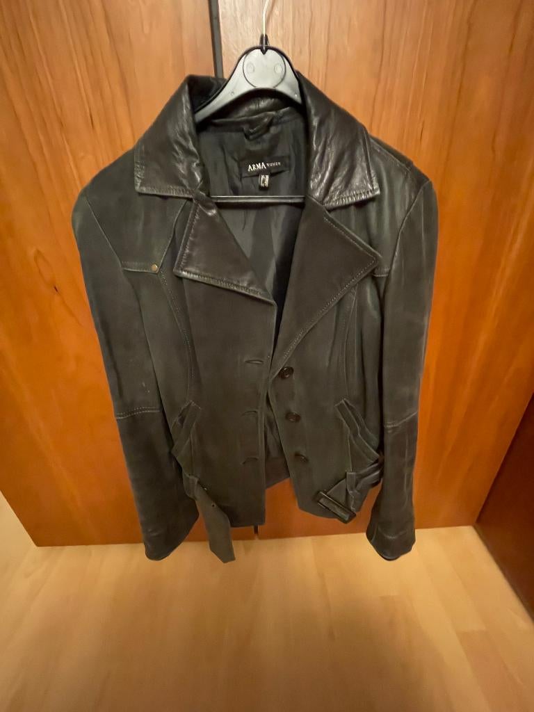 te koop zwart leren jasje Arma maat 36, Verzenden, Zwart, Arma, Maat 36 (S)