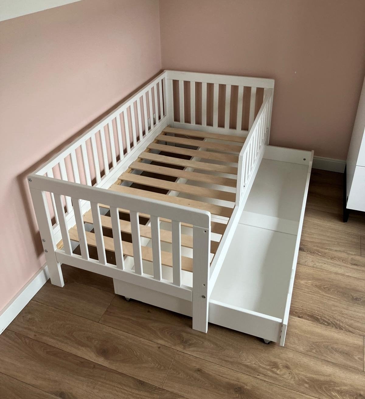 Peuterbed Petite Amelie. Compleet!, Ophalen, Gebruikt, 70 tot 85 cm, 140 tot 160 cm