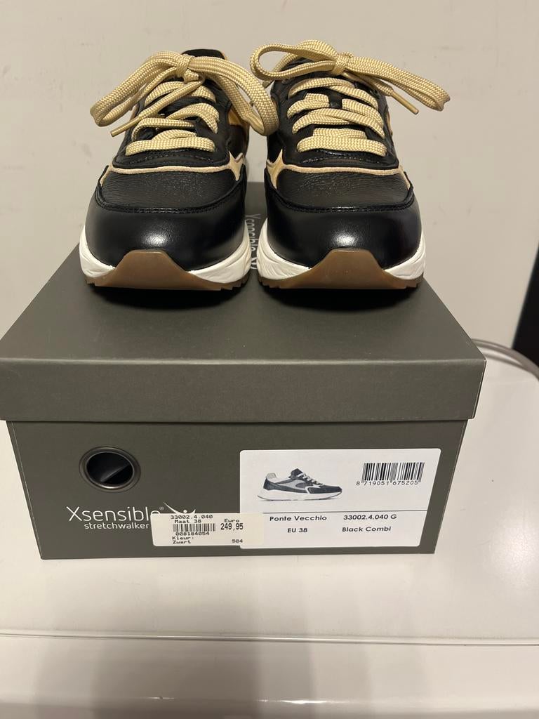 Xsensible Stretchwalker Ponte Vecchio Sneakers EU 38, Xsensible, -, Zwart, -